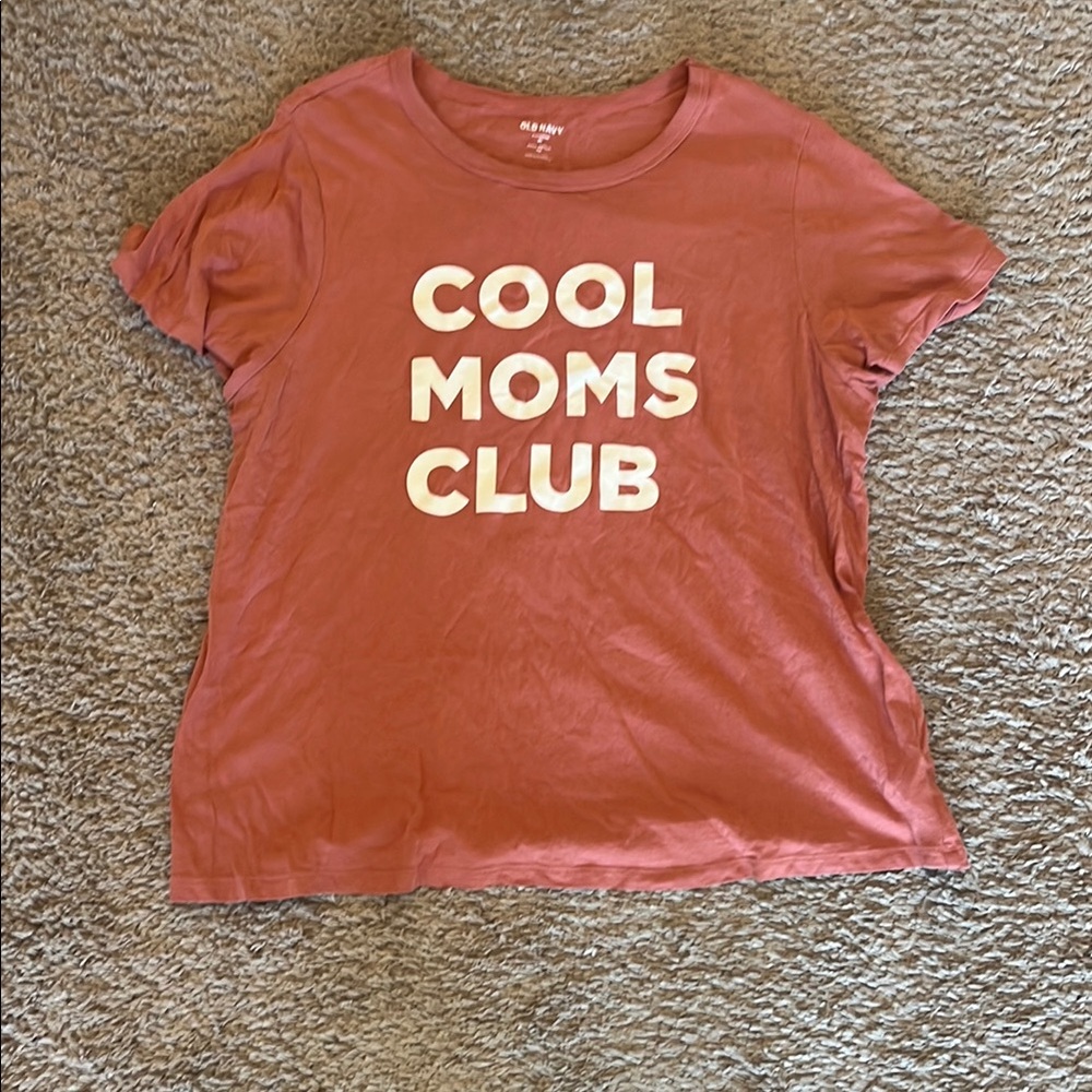 Old Navy Pink Cool Moms Club Short Sleeve Tee